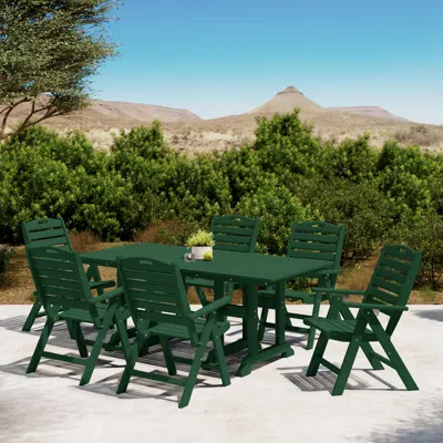 Ashley Westin Furniture Laguna Outdoor Dining Table And 6 Chairs In Green