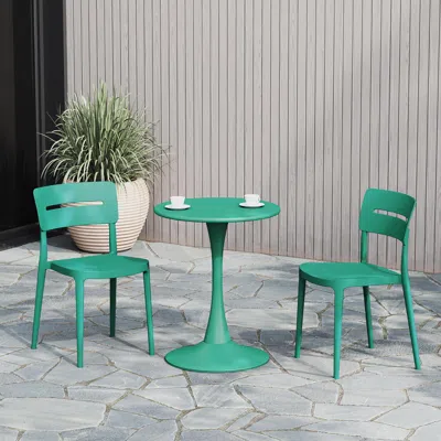 Ashley Westin Furniture Meadow Outdoor Dining Chair (set Of 2) In Green