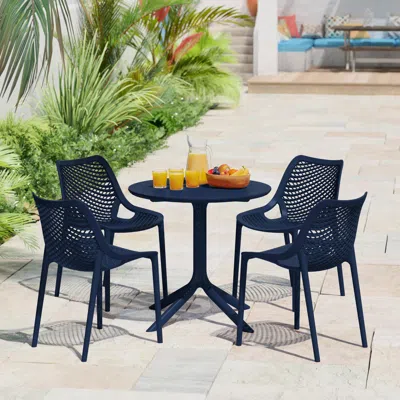 Ashley Westin Furniture Pearlina Outdoor Dining Table In Blue