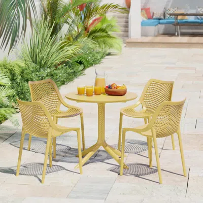 Ashley Westin Furniture Pearlina Outdoor Dining Table In Yellow