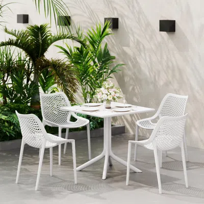 Ashley Westin Furniture Pearlina Solid Outdoor Dining Table In White