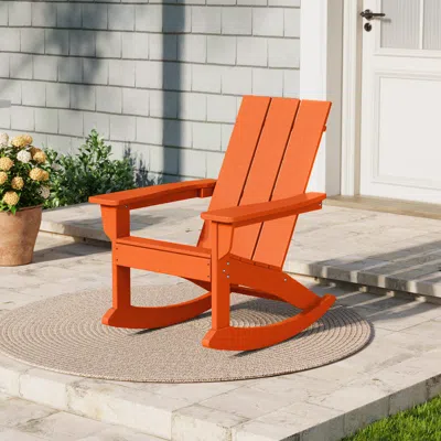 Ashley Westin Furniture Shoreside Outdoor Adirondack Chair In Orange