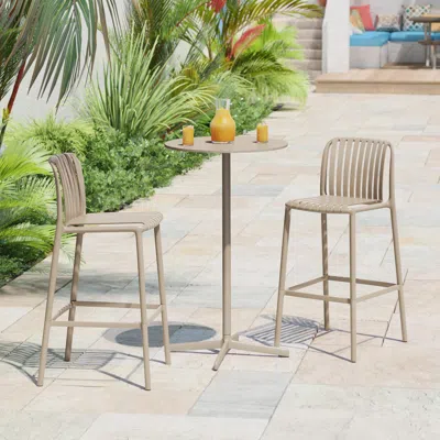 Ashley Westin Furniture Soleil Outdoor Bar Stool (set Of 2) In Gray