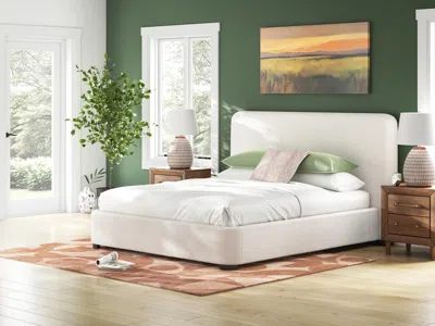 Ashley Whittgate California King Next-gen Nuvella™ Performance Fabric Bed In White