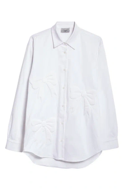 Ashley Williams 3d Bow Cotton Shirt In White