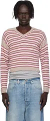 Ashley Williams Beige Molly Knit Sweater In Multi