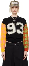 Ashley Williams Black & Multicolor Patchwork Sweater In Multi