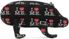 Ashley Williams Black & Red Piglet Clutch In I Heart Me Black
