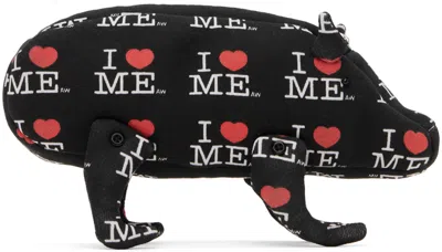 Ashley Williams Black & Red Piglet Clutch In I Heart Me Black