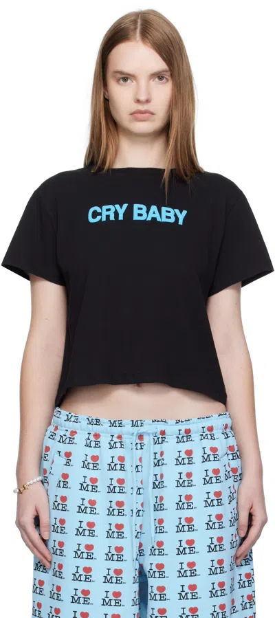 Ashley Williams Black Cropped T-shirt