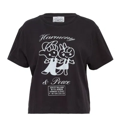 Ashley Williams Black Cropped T-shirt