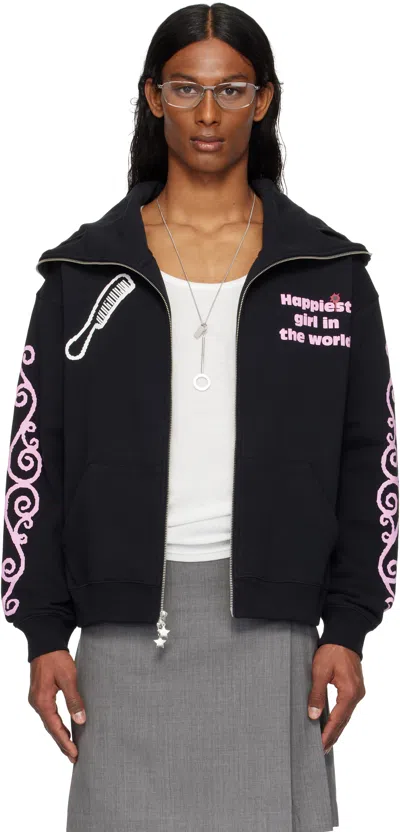 Ashley Williams Black Happy Manga Butterfly Hoodie