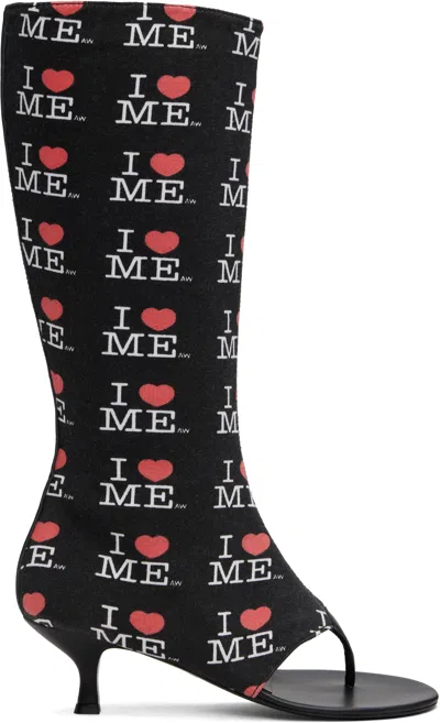 Ashley Williams Black 'i Heart Me' Heels In I Heart Me Black