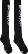 Ashley Williams Black Lace Knee Socks In Black