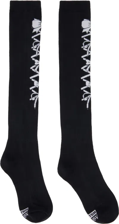 Ashley Williams Black Lace Knee Socks