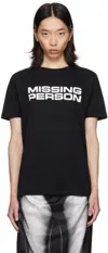 Ashley Williams Black 'missing Person' Danny T-shirt In Black