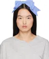Ashley Williams Blue Bow Headband In Blue