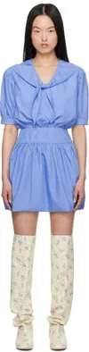 Ashley Williams Blue Yuki Minidress In Blue