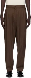 Ashley Williams Brown Peg Trousers In Brown