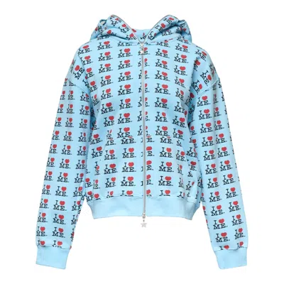 Ashley Williams Butterfly Hoodie In Blue