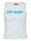 Ashley Williams Cry Baby Printed Tank Top In White