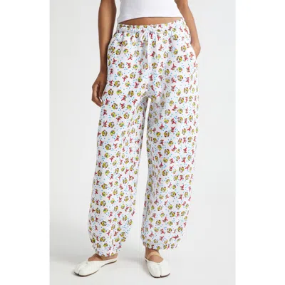 Ashley Williams Girl Baby Print Joggers In White