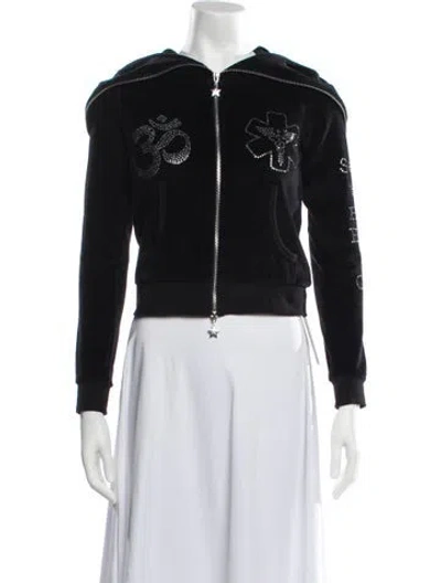 Pre-owned Ashley Williams Graphic Print Crew Neck Hoodie In Black