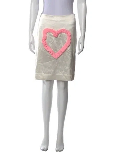 Pre-owned Ashley Williams Graphic Print Mini Skirt In Neutral