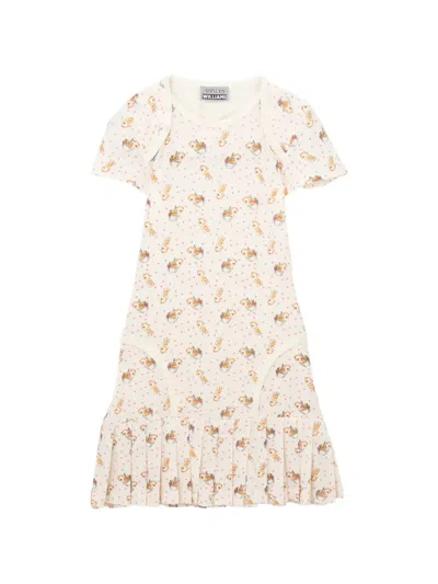Ashley Williams Graphic-print Dress In Pink