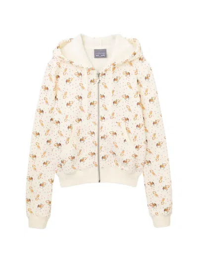 Ashley Williams Graphic-print Hoodie In Neutral