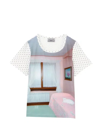 Ashley Williams Graphic-print Polka-dot T-shirt In Multi