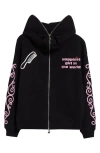 Ashley Williams Happy Manga Butterfly Graphic Hoodie In Black