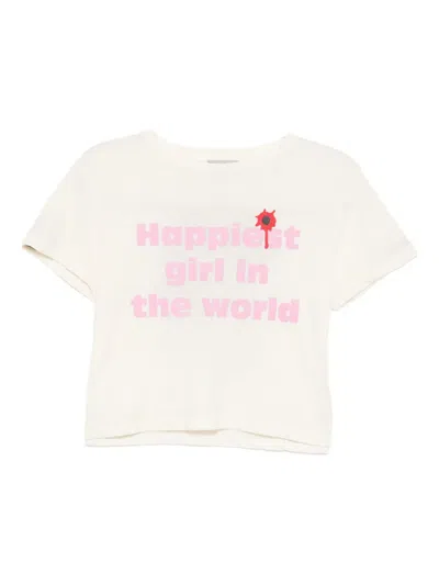 Ashley Williams Happy T-shirt In Neutral