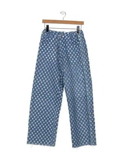 Pre-owned Ashley Williams High-rise Straight Leg Jeans In Blue