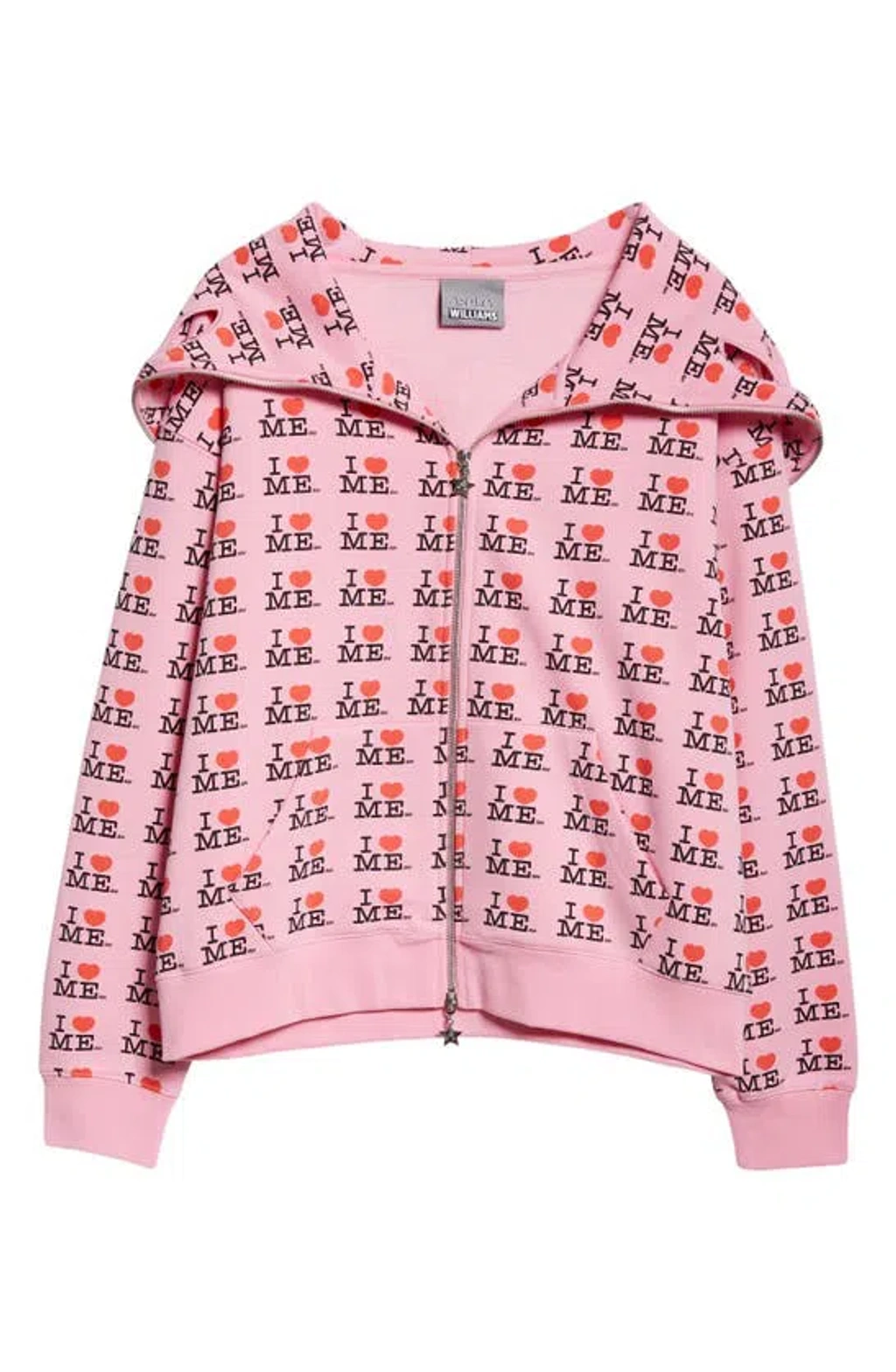 I HEART ME BUTTERFLY フーディashley williams Ashley Williams Pink 'I Heart Me' Butterfly Hoodie Ashley