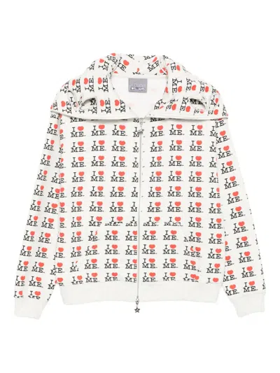 Ashley Williams I Heart Me Hoodie In White