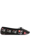 Ashley Williams I Heart Me Melody Ballerina Shoes In Black