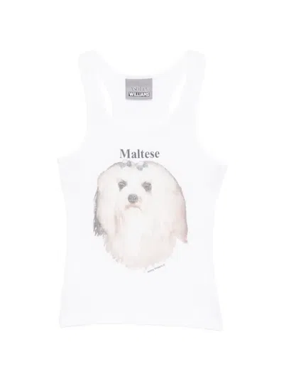 Ashley Williams Maltese Vest In White