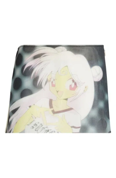 Ashley Williams Multicolored Manga Suffer Miniskirt In Ecru