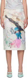 Ashley Williams Multicolor Printed Midi Skirt In Multi