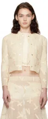 Ashley Williams Off-white Bandaid Jacket In Ecru