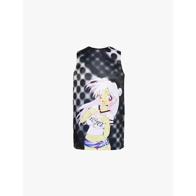 Ashley Williams Black Manga Minidress