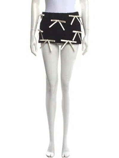Pre-owned Ashley Williams Patterned Mini Skirt W/ Tags In Black/white