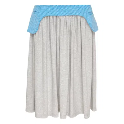Ashley Williams Pillbox Pleated Skirt In Gray