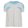 Ashley Williams Pillbox Panelled T-shirt In Gray