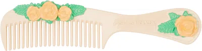 Ashley Williams Pink Flower Comb Hair Clip In Peach
