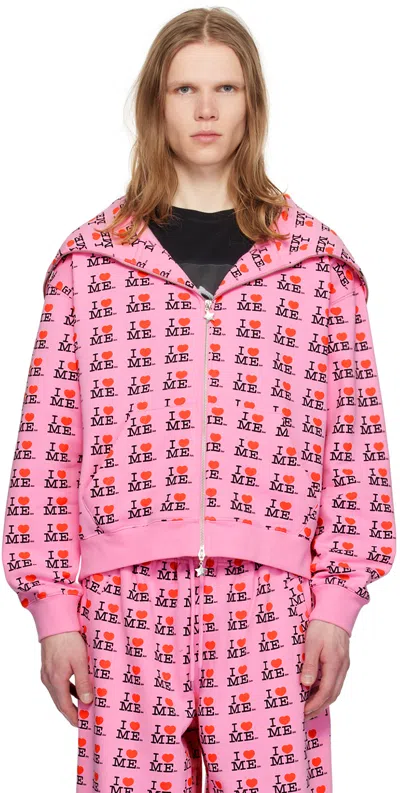 Ashley Williams Pink 'i Heart Me' Butterfly Hoodie