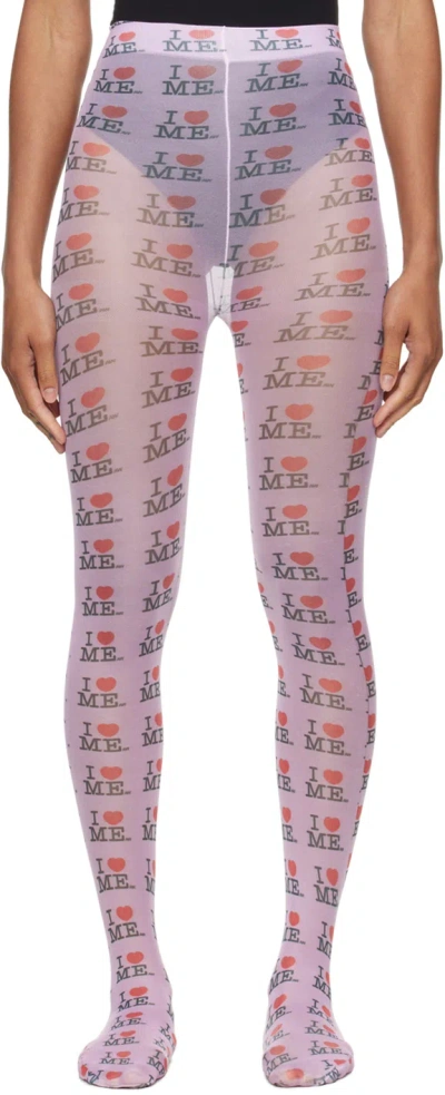 Ashley Williams Pink 'i Heart Me' Tights