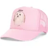 Ashley Williams Pink Maltese Trucker Hat In Pink