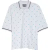 Ashley Williams White Polka-dot Polo In Polka Dots